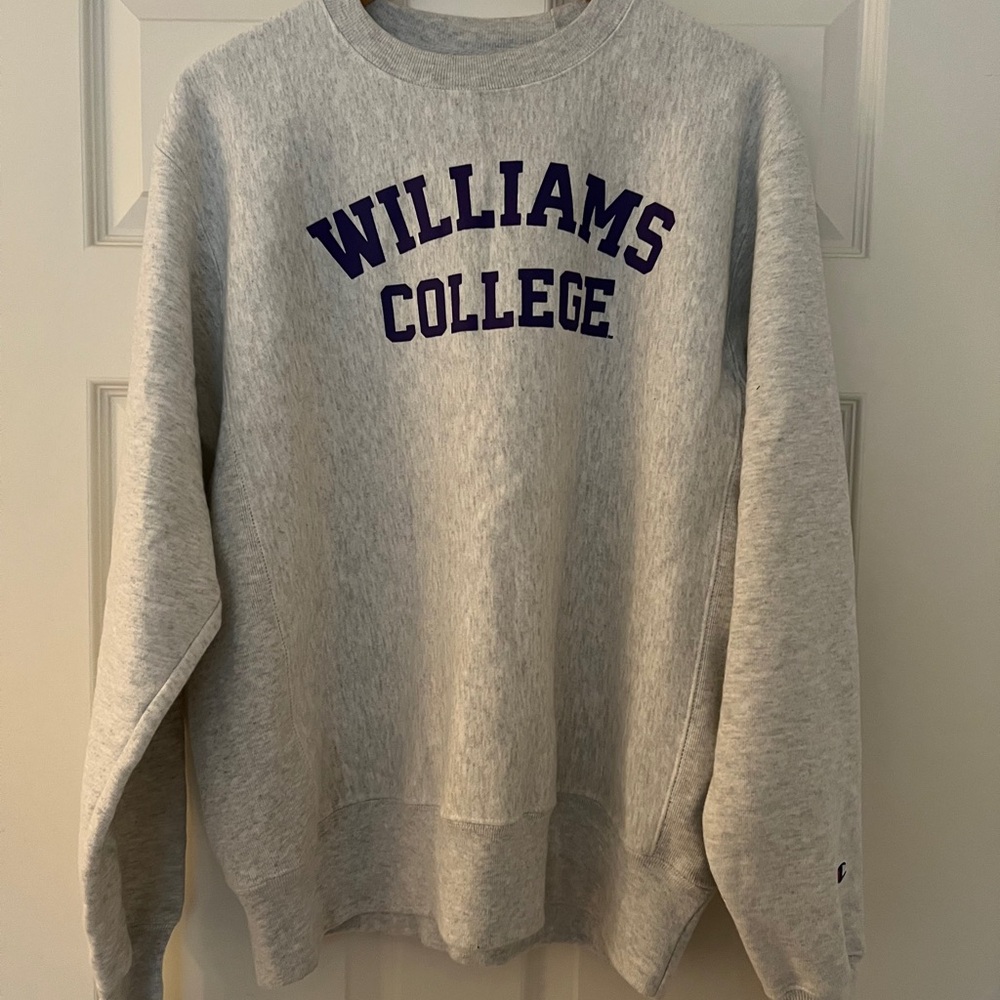 Champion Gray Williams College Crewneck Sweater Size M Unisex